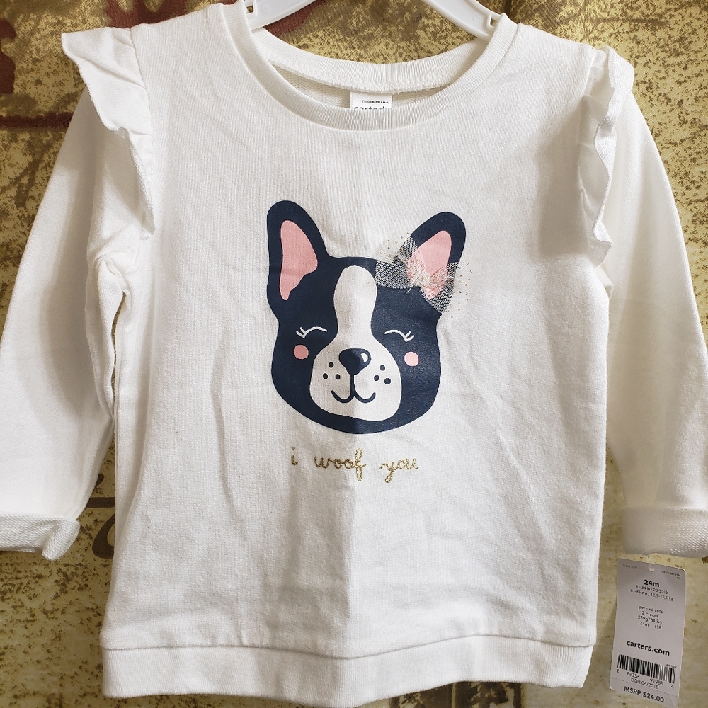 NWT Carters I Woof You Shirt